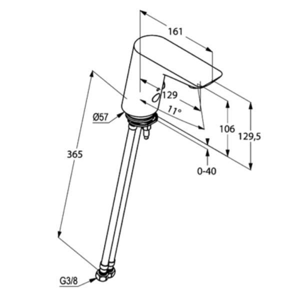 Смеситель для раковины бесконтактный Kludi Balance хром (5210091)