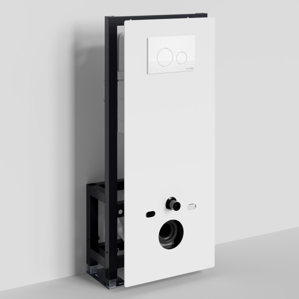 Инсталляция для унитаза WasserKRAFT Glan с клавишей смыва белая матовая (66TLT.010.ME.WH.WM02)