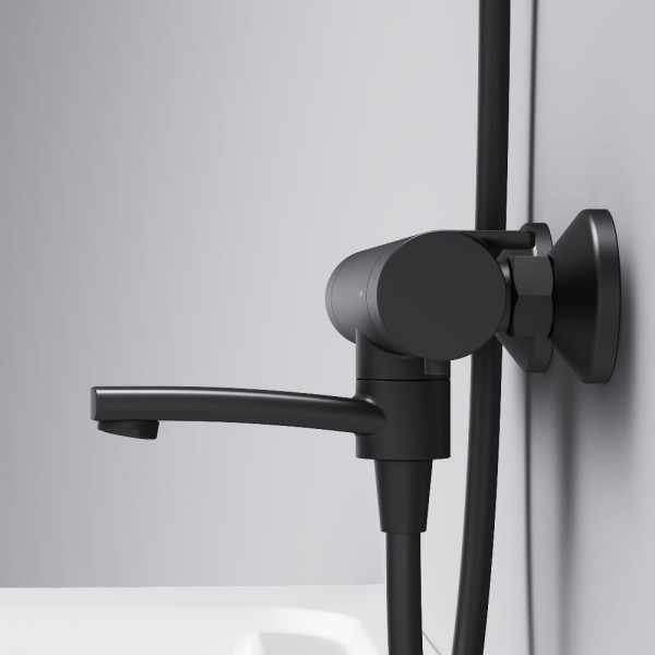 Смеситель для ванны и душа AM.PM X-Joy с термостатом черный (F85A50022)