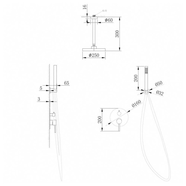 Душевая система Abber Emotion хром (AF8821)