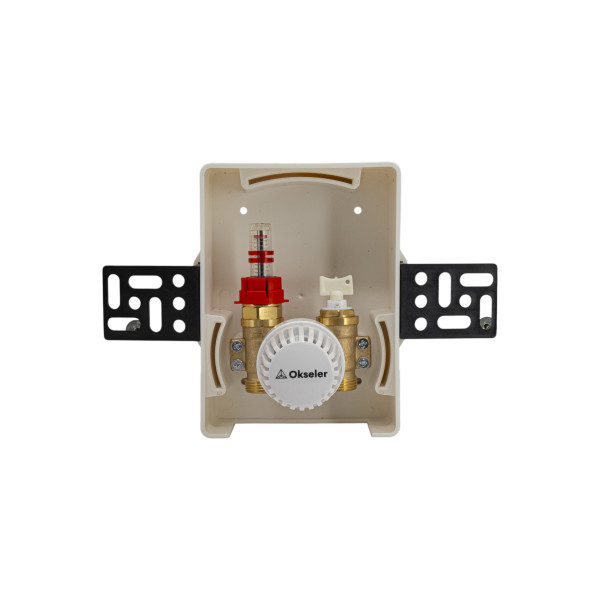 Модуль монтажный Okseler с наружным термостатическим клапаном и расходомером 1/2" (Oks00731)
