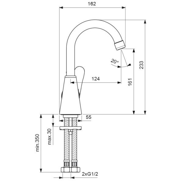 Смеситель для раковины Vidima Orion (BA364AA) Смеситель для раковины Vidima Orion (BA364AA)