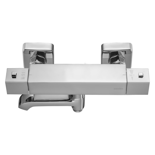 Смеситель для ванны и душа Swedbe Mercury термостат с повортн.изливом хром (9062)