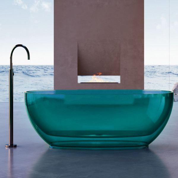 Ванна прозрачная Abber Kristall 170x75 бирюзовая (AT9703Aquamarin) Ванна прозрачная Abber Kristall 170x75 бирюзовая (AT9703Aquamarin)