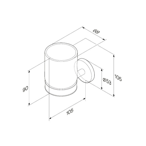 Стакан стеклянный AM.PM X-Joy с настенным держателем черный (A85A34322) Стакан стеклянный AM.PM X-Joy с настенным держателем черный (A85A34322)