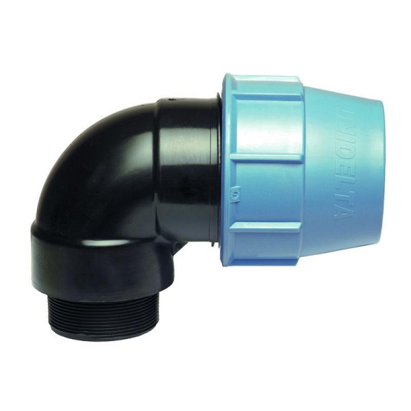 Соединение угловое 25*1/2"Н "Unidelta" (для п/э трубы, PP-B) Соединение угловое 25*1/2"Н "Unidelta" (для п/э трубы, PP-B)