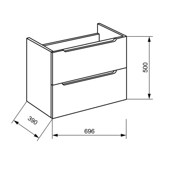 Тумба подвесная BelBagno Etna 39 70 Rovere Moro (ETNA39-700/390-2C-SO-RW-P)