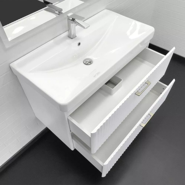 Тумба подвесная Comforty Ангара 900x475x590 белый матовый (00-00017872)