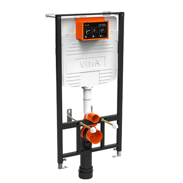 Комплект инсталляция Vitra c унитазом S20, с сидением, клавишей (9004B003-7207) глянцевый хром