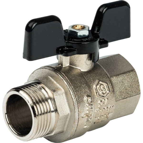 Кран 3/4" ВН шаровый Stout ГОСТ (чёрная бабочка, полнопроходной) SVB-0004-200020 Кран 3/4" ВН шаровый Stout ГОСТ (чёрная бабочка, полнопроходной) SVB-0004-200020