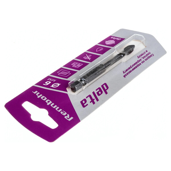 Сверло по стеклу и керамике Rennbohr Delta 6 мм. (2-х гранное) (676006) Сверло по стеклу и керамике Rennbohr Delta 6 мм. (2-х гранное) (676006)