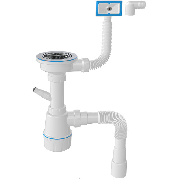 Сифон 40 мм бутылочный Nova 3 1/2"х114 мм с 1-им отв., прямоуг. переливом и гибкой трубой 1 1/2"х40/50 (1047) Сифон 40 мм бутылочный Nova 3 1/2"х114 мм с 1-им отв., прямоуг. переливом и гибкой трубой 1 1/2"х40/50 (1047)