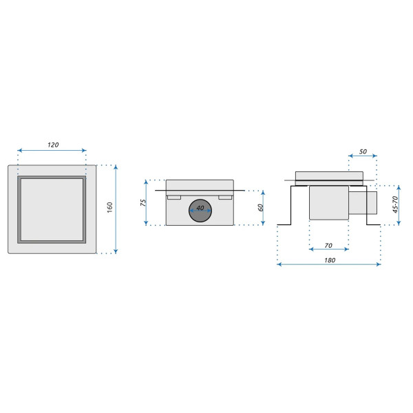 Трап для душа REA Neo 12x12 матовый хром (REA-G6206)