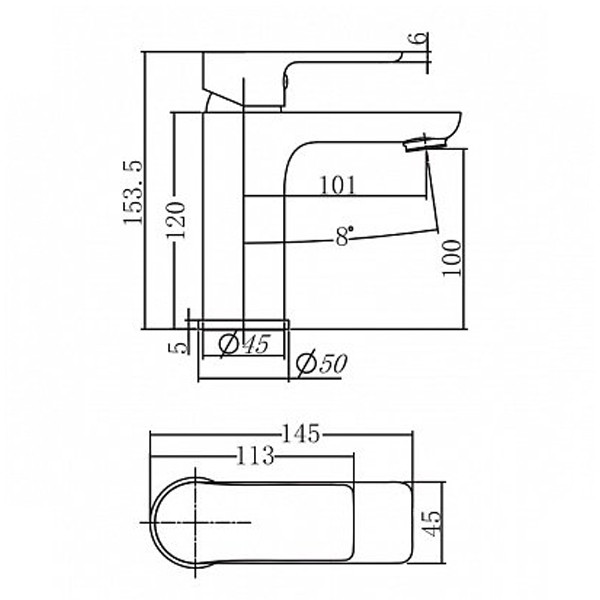Смеситель для раковины Aquanet Arctic белый, хром (AF520-10СW) Смеситель для раковины Aquanet Arctic белый, хром (AF520-10СW)
