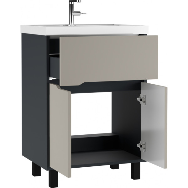 Тумба напольная Classica 60 Karat Серый тауп В1 Домино (DK3212T) Тумба напольная Classica 60 Karat Серый тауп В1 Домино (DK3212T)