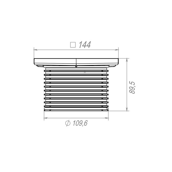 Надставной элемент Fachmann с чугунной решеткой с незамерзающим затвором для трапов серий 310, 510, 520 (04.109)