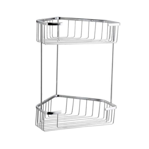 Полка Fashun двухсекц. подвесная для ванной комн. SUS201 хром (A335-1)