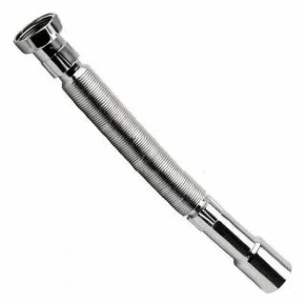 Сифон 32*1 1/4" гофрированный 400-800 мм. с выпуском Vieir (хром) (VRXG80A)
