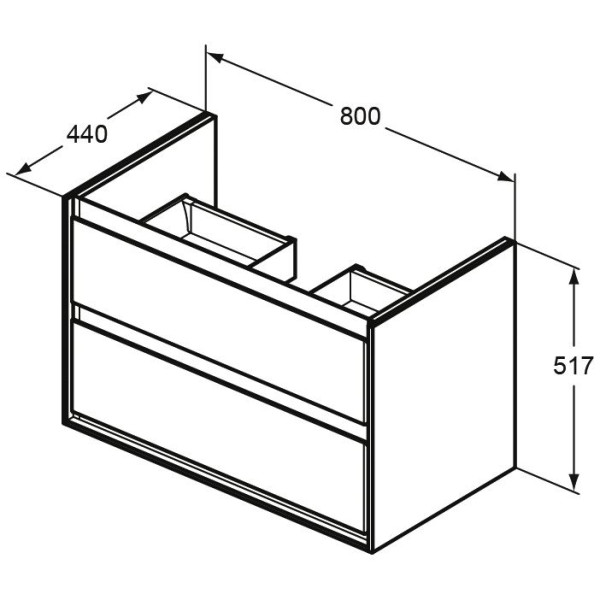 Тумба подвесная Ideal Standard Connect Air 440х800х517 (E0819B2)