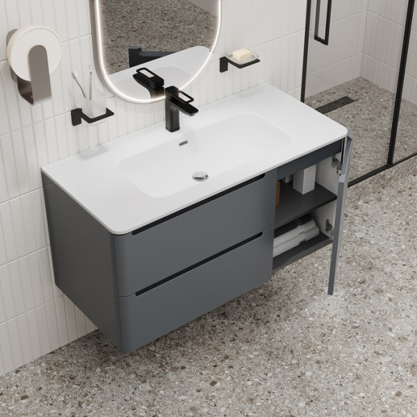 Тумба подвесная Iddis Edifice 100x46,2 темно-серый (EDI10D0i95)