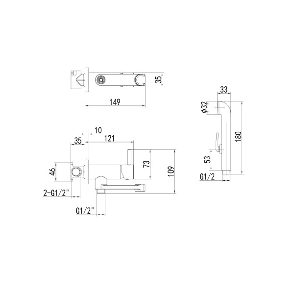 Смеситель с гигиеническим душем Aquatek Ника хром (AQ1819CR)