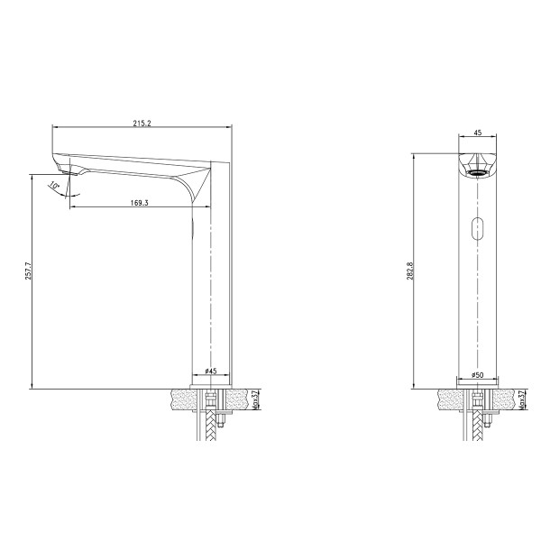 Смеситель для раковины Lemark Project сенсорный хром (LM4660CE)