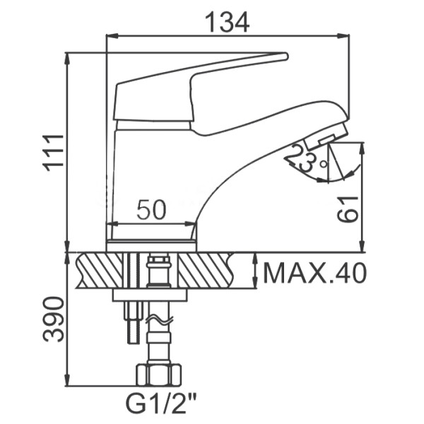 Смеситель для раковины Ledeme хром (L1016) Смеситель для раковины Ledeme хром (L1016)