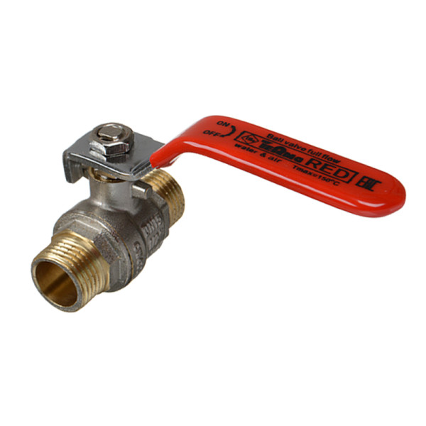 Кран 1/2" НН шаровый TeRma RED (красная ручка) (31006)