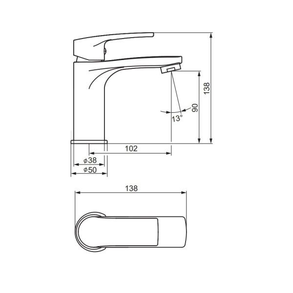 Смеситель для раковины Damixa Eclipse 2.0 черный (480210300)
