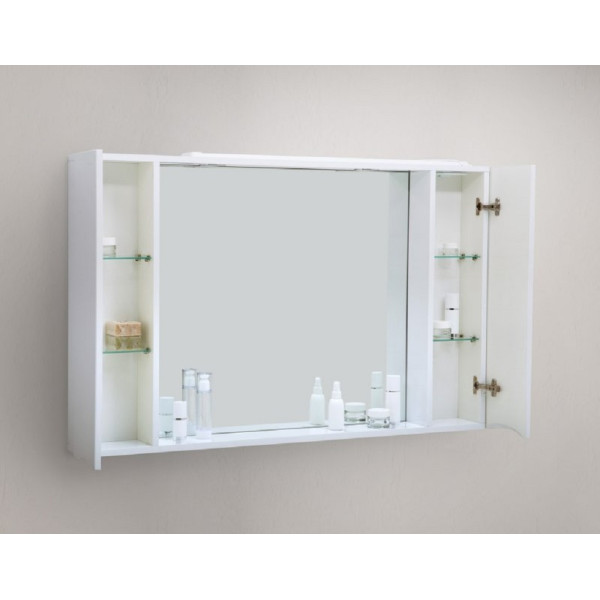 Зеркало с подсветкой BelBagno Marino 100x750 с полкой, c ящиком (MARINO-SPC-1000/750-2A-BL-P)