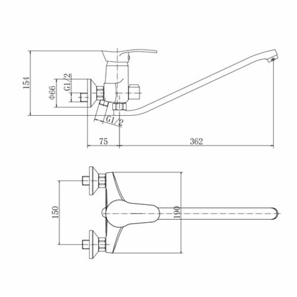 Смеситель для ванны и душа Fashun с душевым комплектом хром (A2201) Смеситель для ванны и душа Fashun с душевым комплектом хром (A2201)