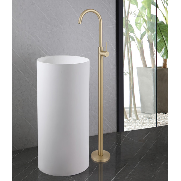 Смеситель напольный Abber Wasser Kreis Золотой (AF8141G)