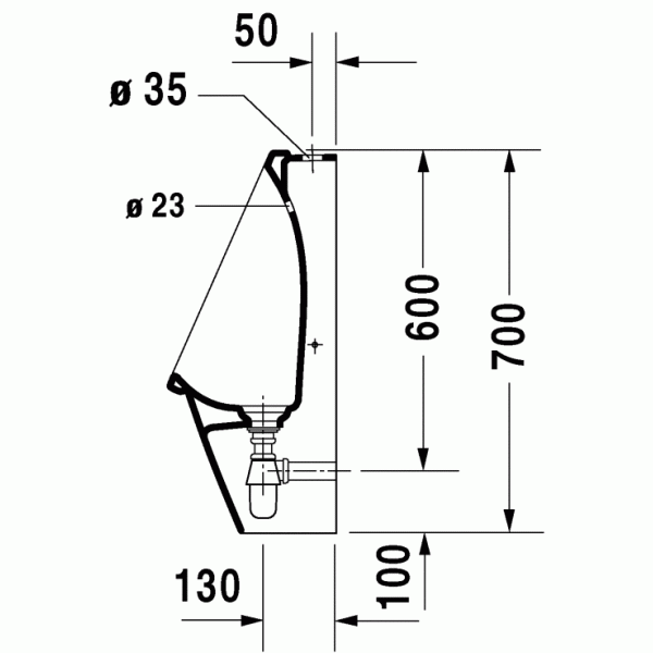 Писсуар подвесной Duravit Starck 3 300х245х700 (0826250000)