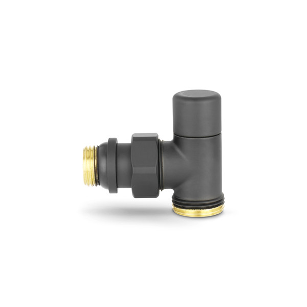 Клапан настроечный угловой 1/2"х3/4"(18)ЕК Varmega VMDV03 (черный) (VMDV03-210415)