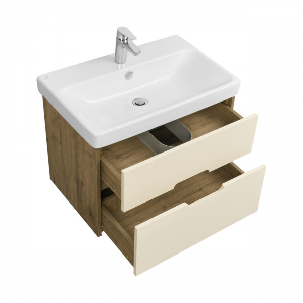 Тумба подвесная Aquaton Оливия 682x427x497 бежевый, дуб велл (1.A254.3.01O.LVG.0)