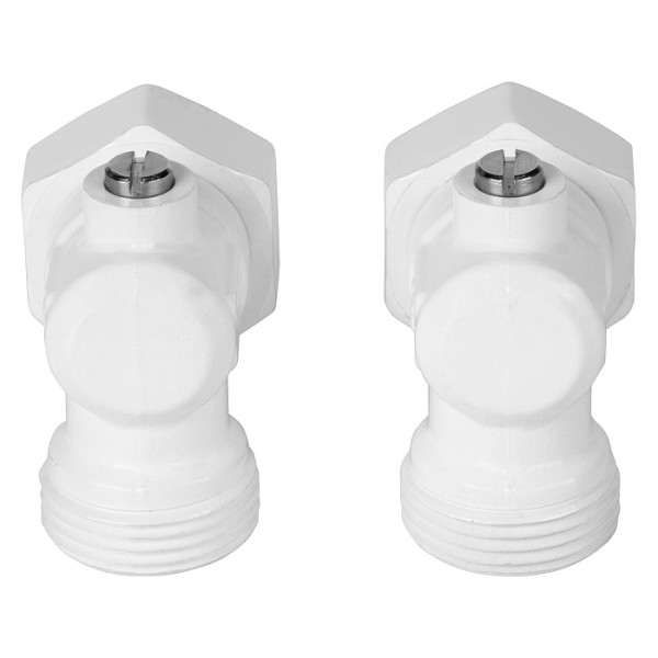 Комплект угловых фитингов со встроенным шаровым краном Royal Thermo 3/4"х3/4"EK (белый) (RANPU13434WH)