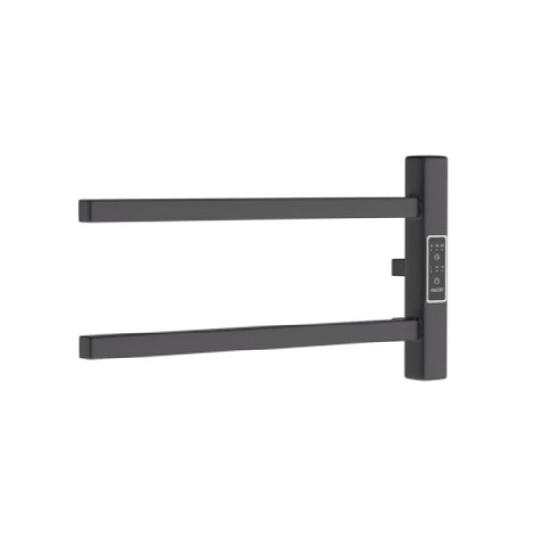 Полотенцесушитель электрический Melodia Drumsticks Quadro Ferrum 400х180 П2 черный (MTRDQF4018bk)