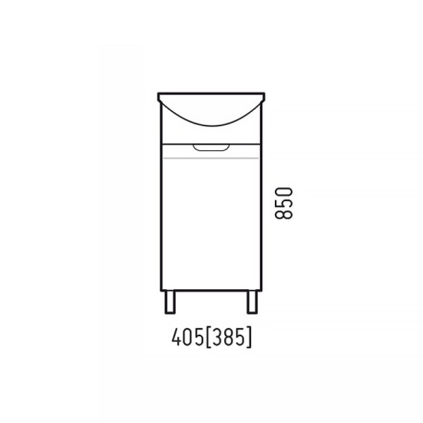 Тумба напольная Melodia Омега 45 (Уют 45) 1 дверь белая (MFR80000WT) Тумба напольная Melodia Омега 45 (Уют 45) 1 дверь белая (MFR80000WT)
