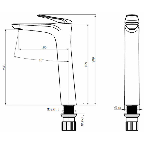 Смеситель для раковины Comforty черный (FC074B-CMT) Смеситель для раковины Comforty черный (FC074B-CMT)
