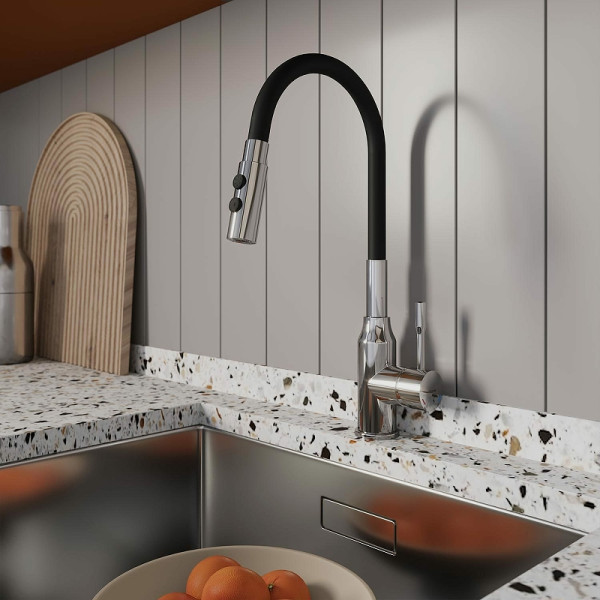 Смеситель для кухни Milardo Meal с гибким изливом хром (M01SB2FM05)