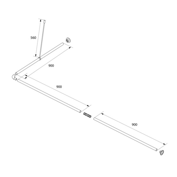 Карниз Iddis Elegante белый (040A200i14)