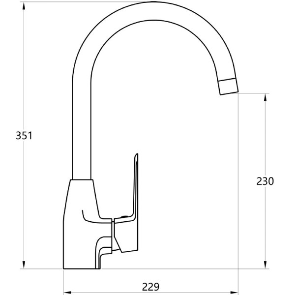 Смеситель для кухни Melodia della vita Samba хром (MDV30815)
