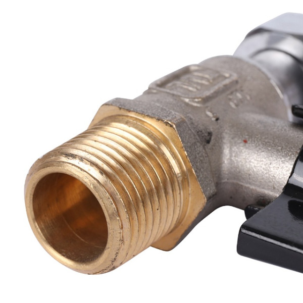 Кран 1/2"*1/2" НВ шаровый с накидной гайкой Stout (черная бабочка) (SVB-1009-000015)