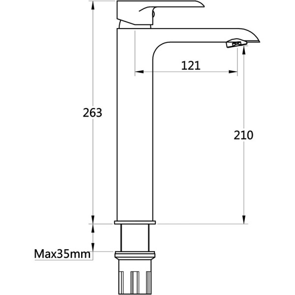 Смеситель для раковины Melodia della vita Metallica хром (MDV35521) Смеситель для раковины Melodia della vita Metallica хром (MDV35521)