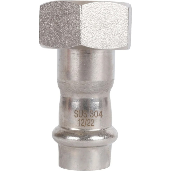 Переход 15х3/4"B с накидной гайкой Rommer из нержавеющей стали (пресс) (RSS-0026-001534)