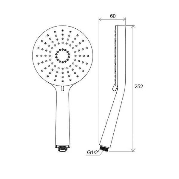Душевая лейка Ravak Flat XXL 3 режима диаметр 140 мм хром(X07P344)