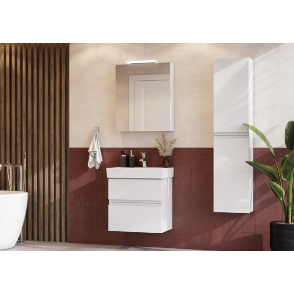 Шкаф зеркальный Roca Oleta 600x137x700 белый матовый (A857645501)