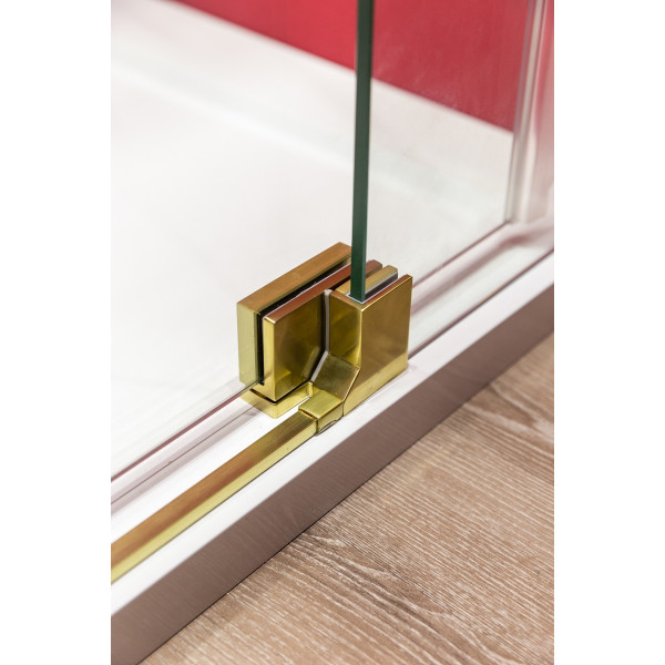 Душевая дверь Cezares Slider 70x195 стекло прозрачное, профиль брашированное золото (SLIDER-B-1-70/80-C-BORO)