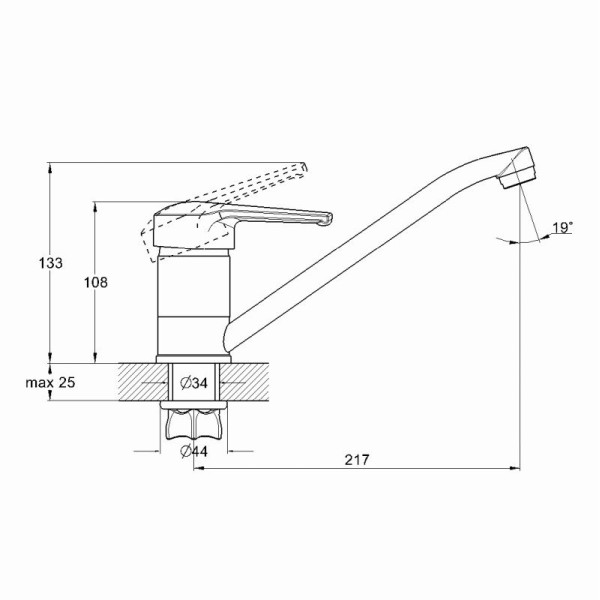 Смеситель для кухни G.lauf хром (SIT4-A182) Смеситель для кухни G.lauf хром (SIT4-A182)