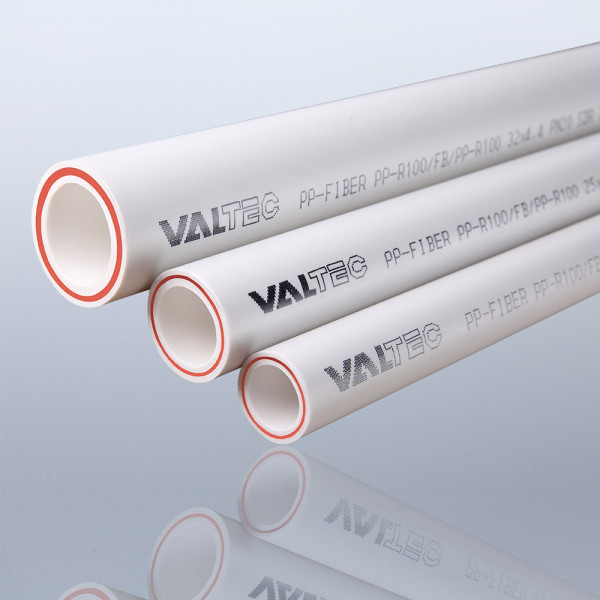 Труба PP-R 32 мм армированная стекловолокном VALTEC PP-FIBER PN 20 (белая, штанга 4 м.) VTp.700.FB20.32